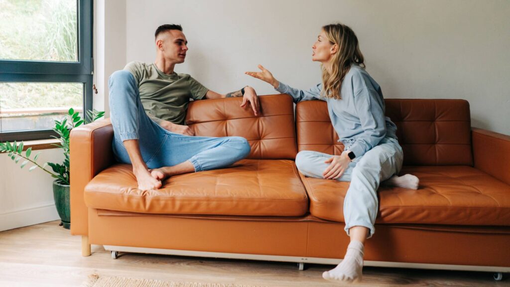 Couple Fighting in the Sofa