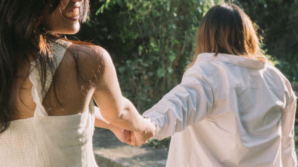 Lesbian Couple Holding Hands